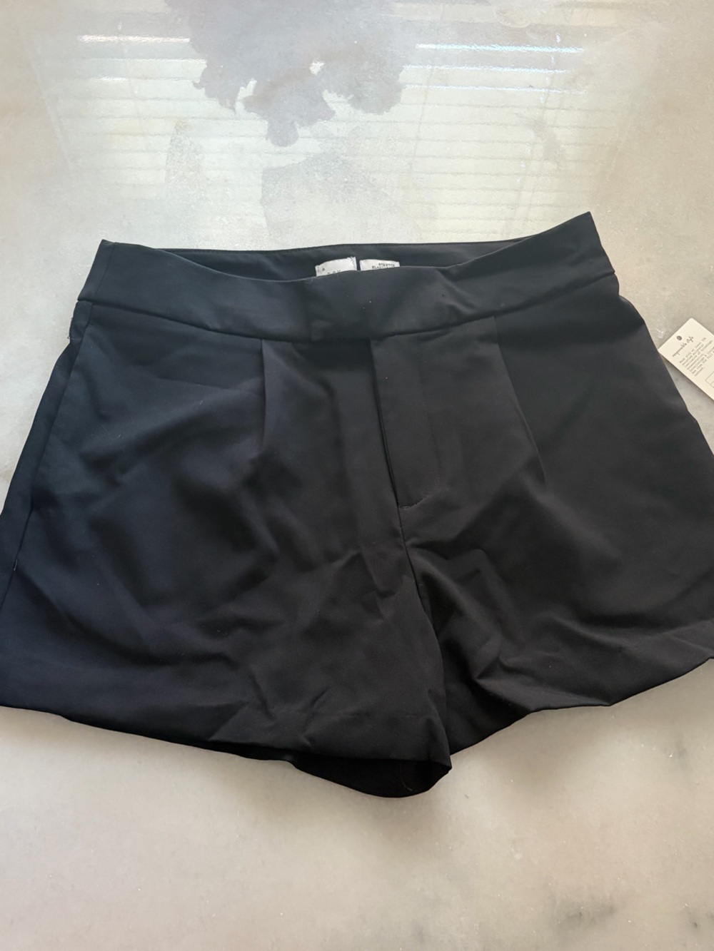 a new day Black Women’s stretch Dressy Pleat Front Shorts